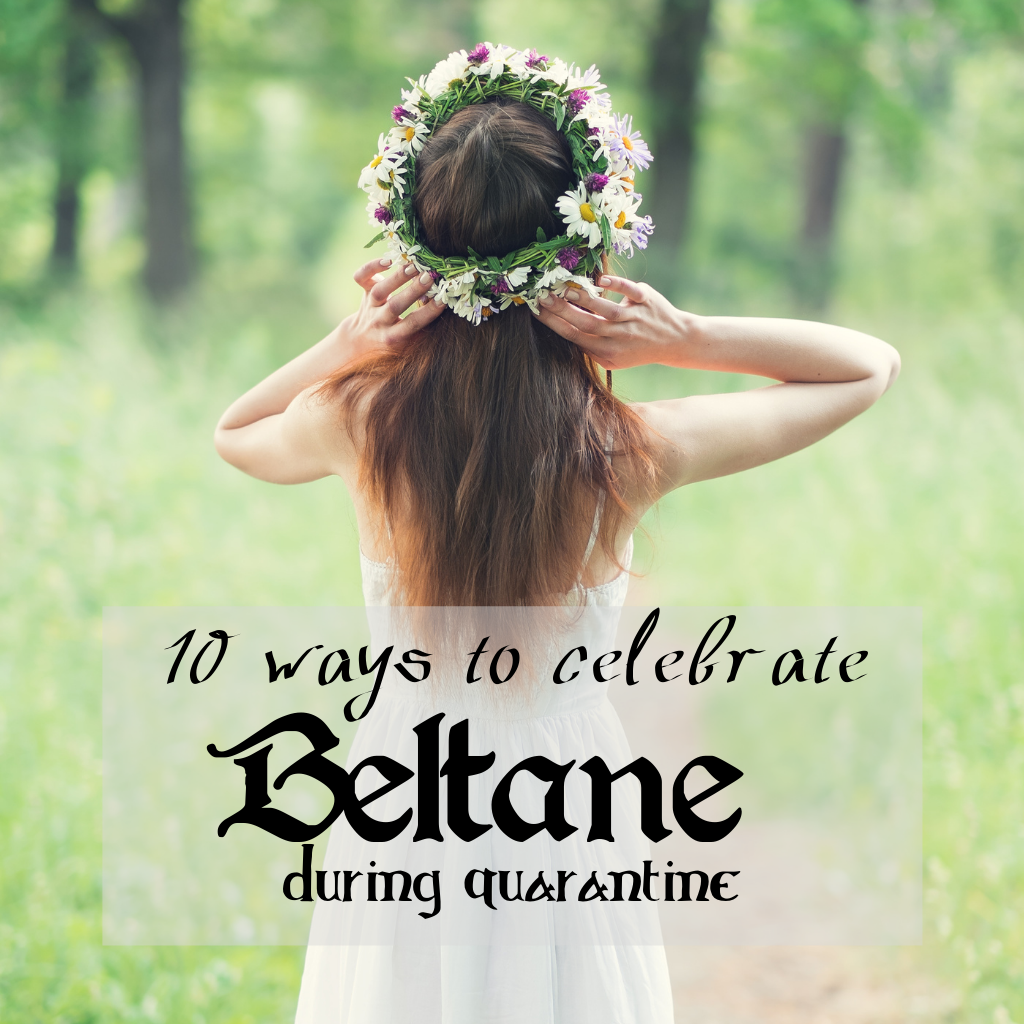 a girl in a white dress and flower crown, 10 ways to celebrate beltane in quarantine