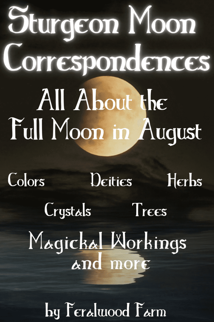 Learn about the Sturgeon Moon, August's Full Moon. Learn about the history, alternative names, correspondences, and how to utilize its energy in your magickal workings.