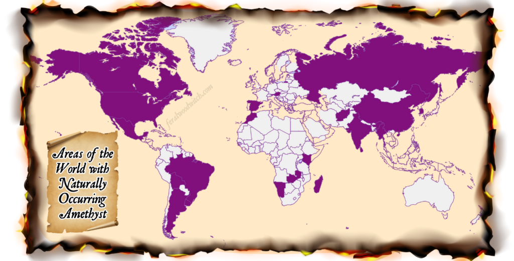 where is amethyst found in the world